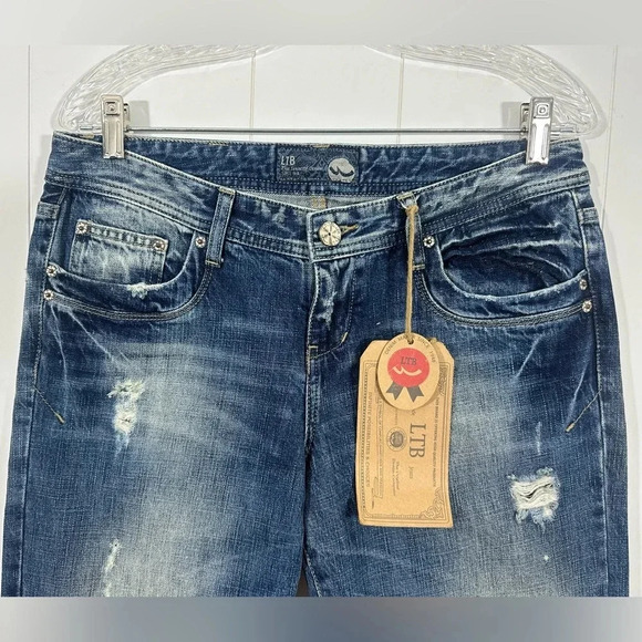 LTB 1948 Bootcut Low Rise Distressed Denim Cottton Jeans Size 31x32 - Picture 3 of 13